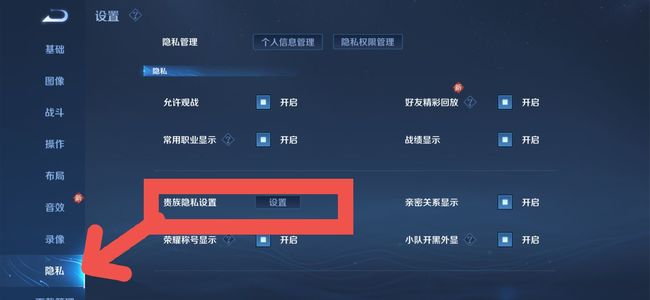 王者怎么把贵族显示关掉？