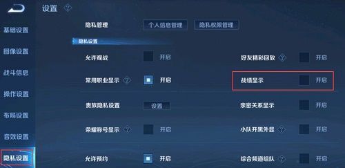 王者荣耀如何隐藏战绩信息？