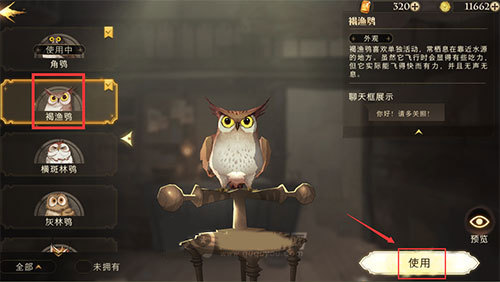 哈利波特：魔法觉醒怎么换猫头鹰？