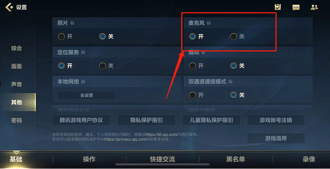 英雄联盟手游怎么开麦克风权限？