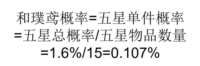 原神常驻出和璞鸢的概率是多少？