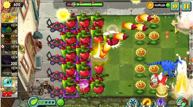 植物大战僵尸2苹果迫击炮是什么颜色的植物？