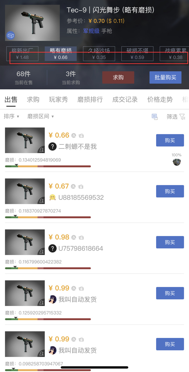 csgo闪光舞步多少钱？