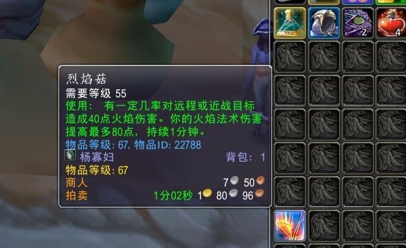 魔兽烈焰菇能增加多少dps？