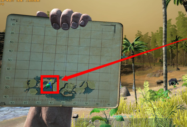 方舟地图怎么标记位置？