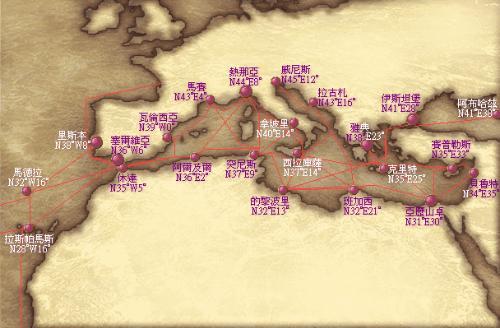 地中海地区全部港口在什么位置?