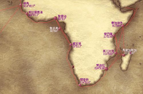 非洲地区全部港口在什么位置?