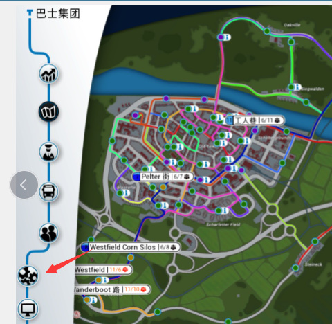 巴士模拟18怎么设置中文？