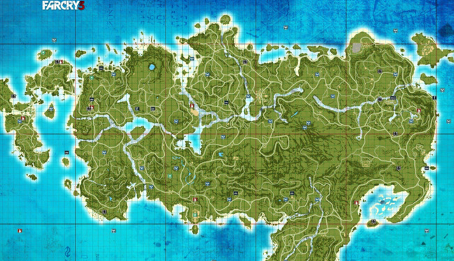 孤岛惊魂3为什么地图显示不全？