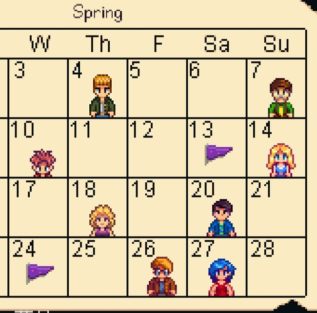 星露谷物语春天有几天？