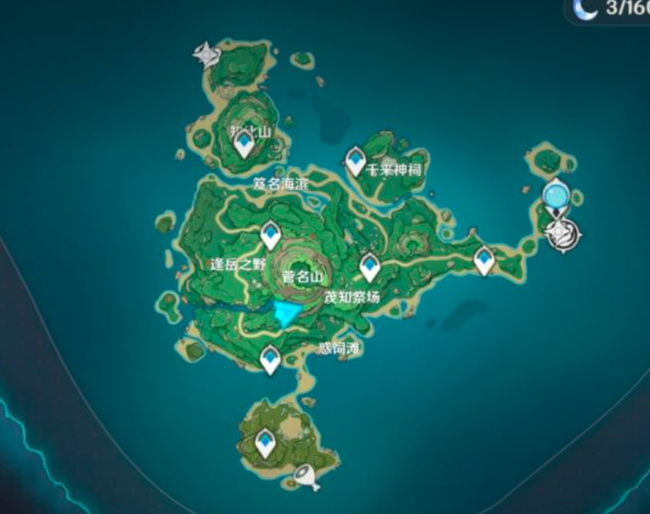 原神鹤观岛继电石位置是在哪里？