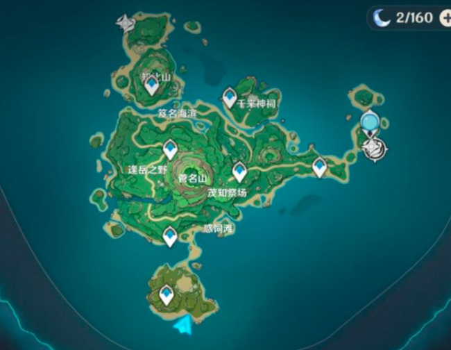原神鹤观岛继电石位置是在哪里？