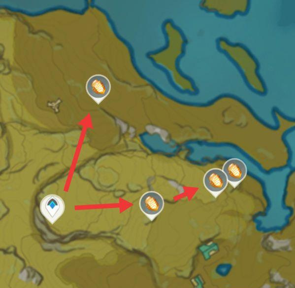 原神琥珀石采集路线是什么？