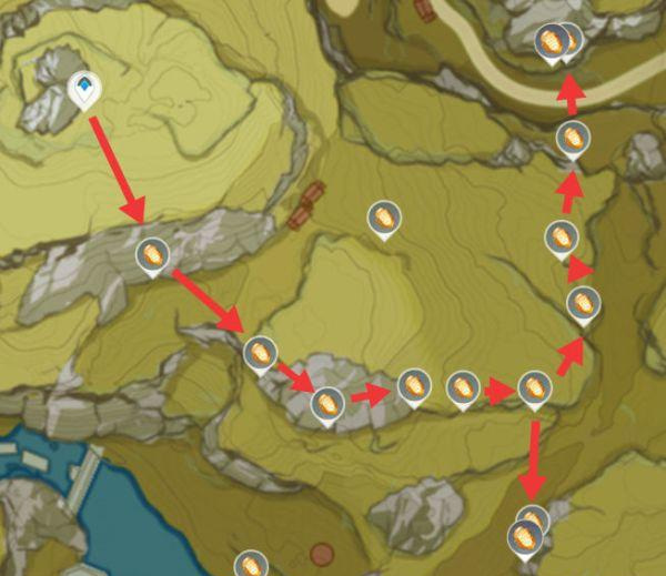 原神琥珀石采集路线是什么？
