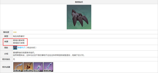 原神隐兽指爪怎么获得？