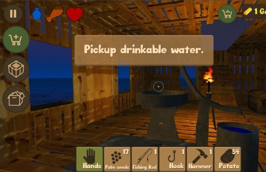 木筏求生造水机怎么喝水？