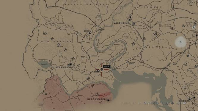 荒野大镖客2地图红色区域什么意思？