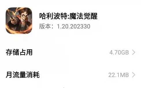 哈利波特游戏内存多大？