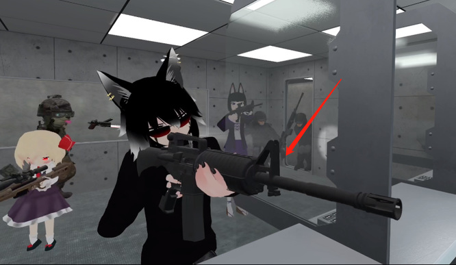 vrchat怎么拿出武器？