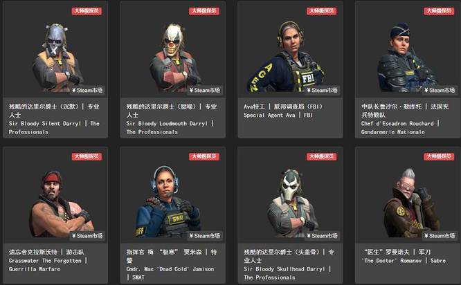 csgo哪些探员有语音特效？