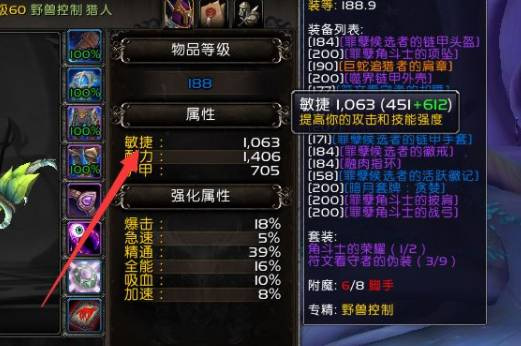 wow9.25兽王猎人属性是什么？