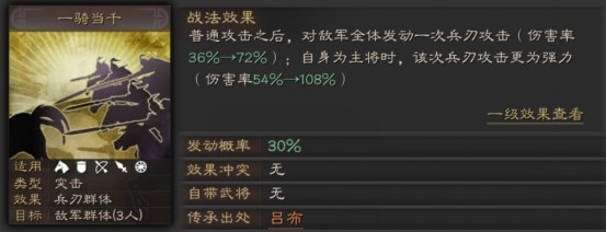 三国志战略版吕布换一骑当千还是鬼神雷霆？