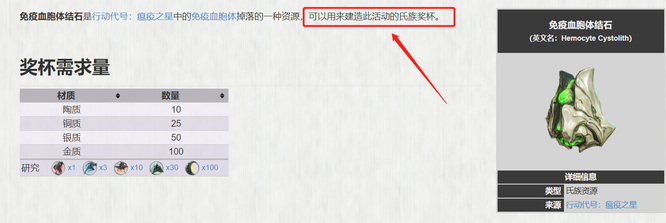 warframe免疫血胞体结石有什么用？