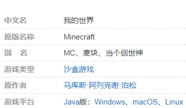 我的世界官方英文名叫什么？