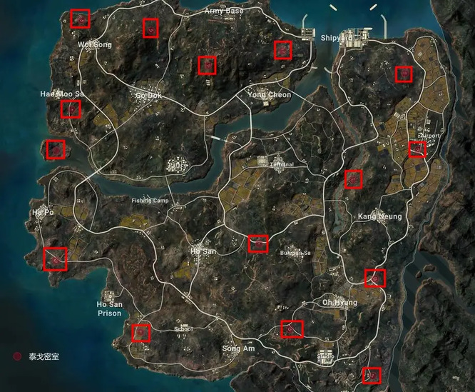 pubg泰戈密室位置在哪？