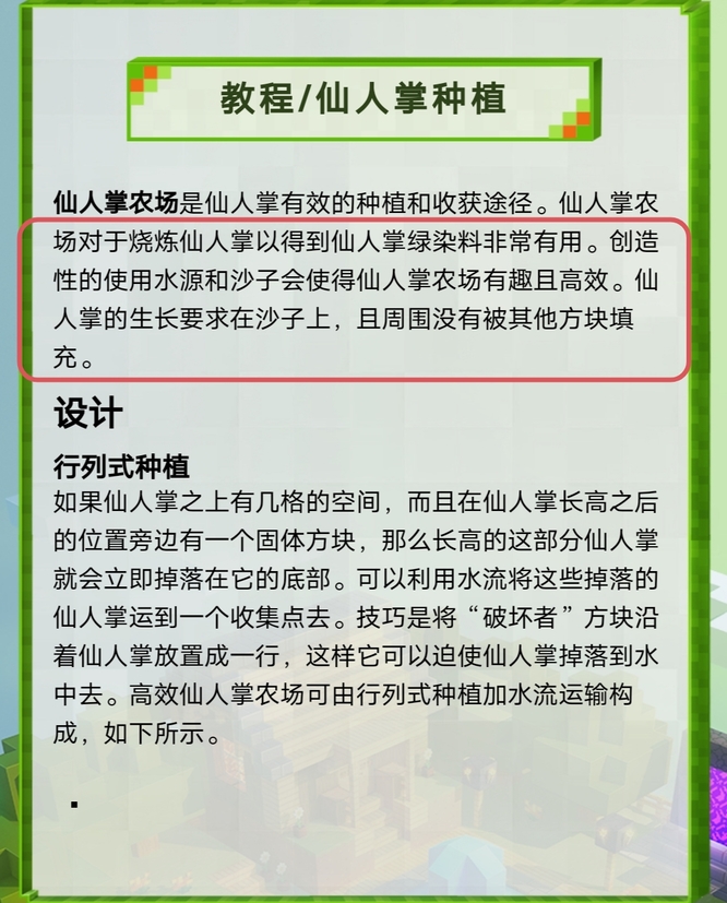 我的世界仙人掌生长条件是什么？