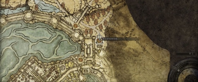艾尔登法环亚雷萨英雄地下墓地位于地图哪一片地区？