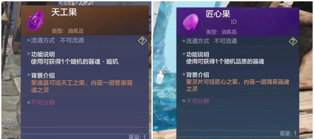 妄想山海匠心果和天工果的区别是什么？