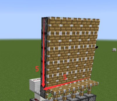 我的世界5×5红石门怎么建造？